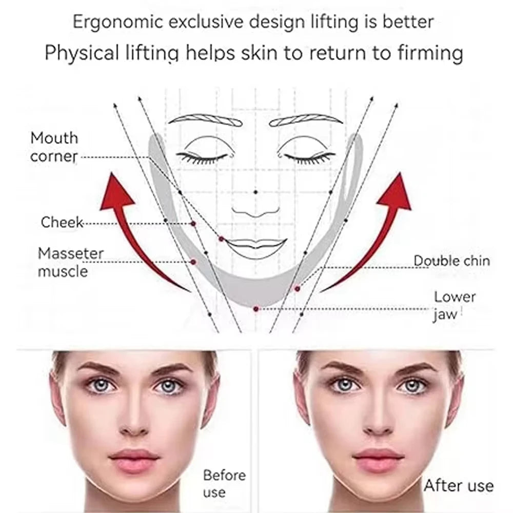 V-Shape Firming Face-lift Slimming Mask Removal Masseter Muscle Double Chin Face Fat Burning Anti-aging Beauty Products New Qme