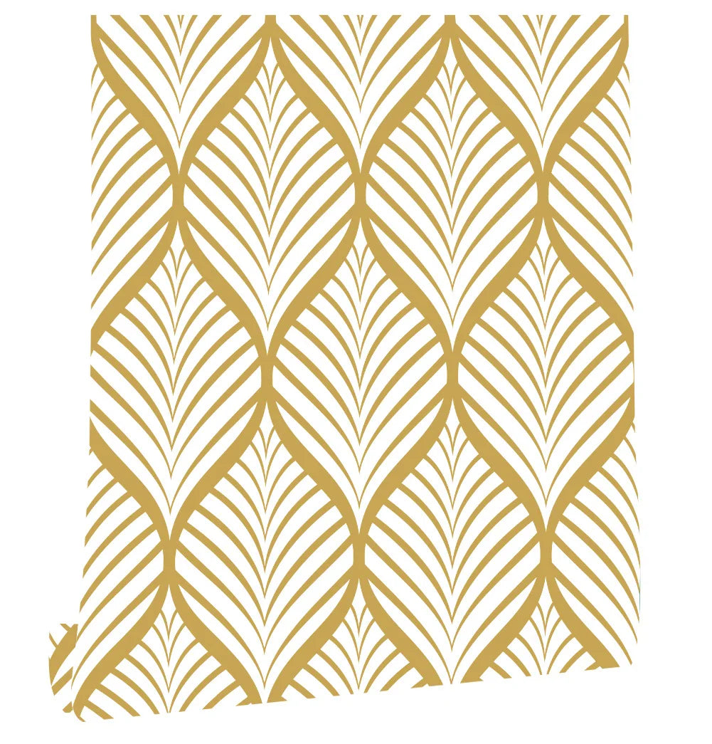 Black White Modern Wallpaper Decorative Wall Removable Self Adhesive Qme Golden Leaf 800cmx45cm