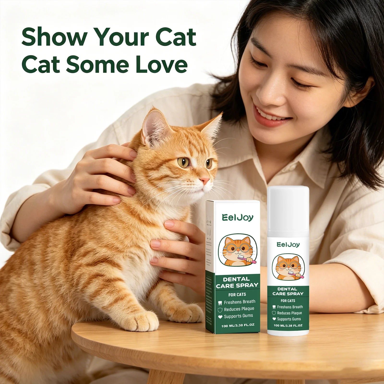 Cat Dental Care Spray Removing Dental Plaque Freshing Breath Reducing Bacterial Growth Support Gum Healthy Pet Oral Care Spray Qme