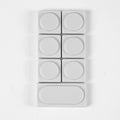 7PCS CHOSFOX Keycaps Low Profile ABS Keycaps for Gateron Low Profile MX Switch Mechanical Keyboard Ultra Thin Purole Yellow Grey Qme Grey