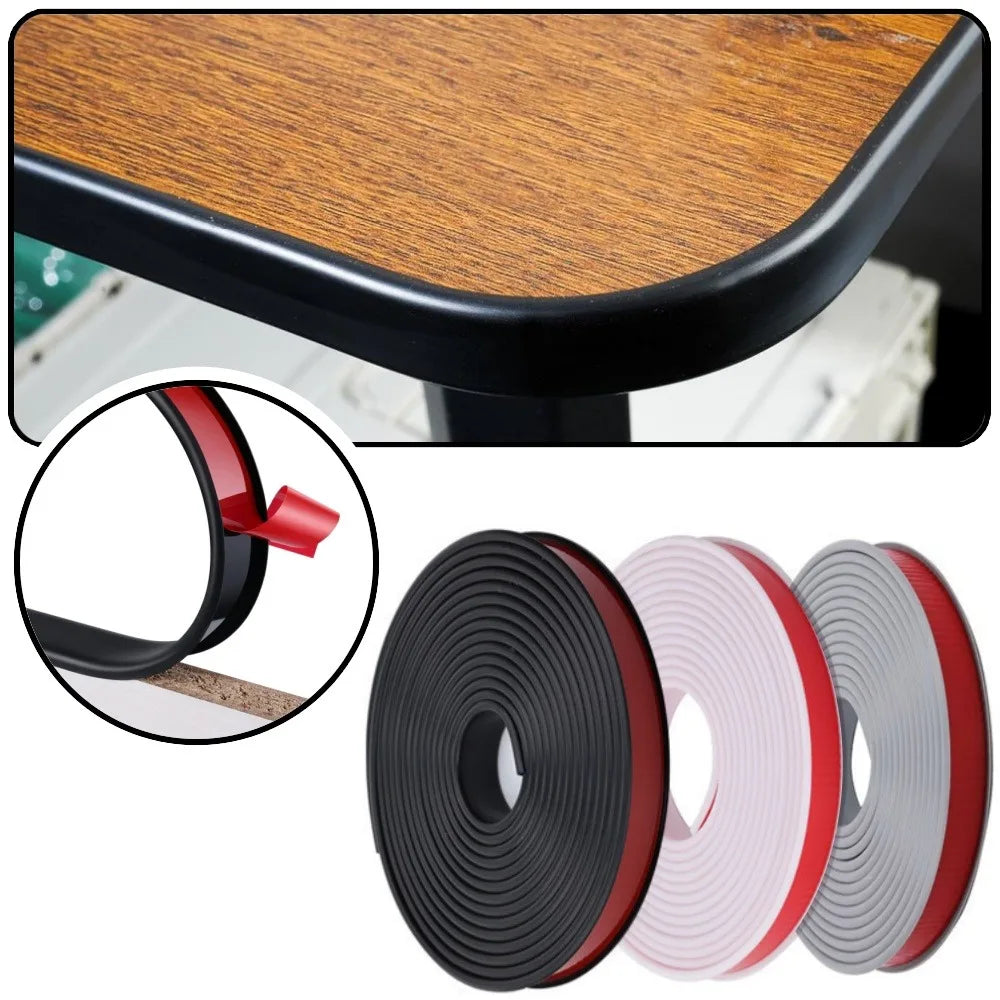 10M U-shaped Edge Banding Table Chair Edge Banding Self-adhesive Scratch Resistant Corner Protection Furniture Decorative Strip Qme
