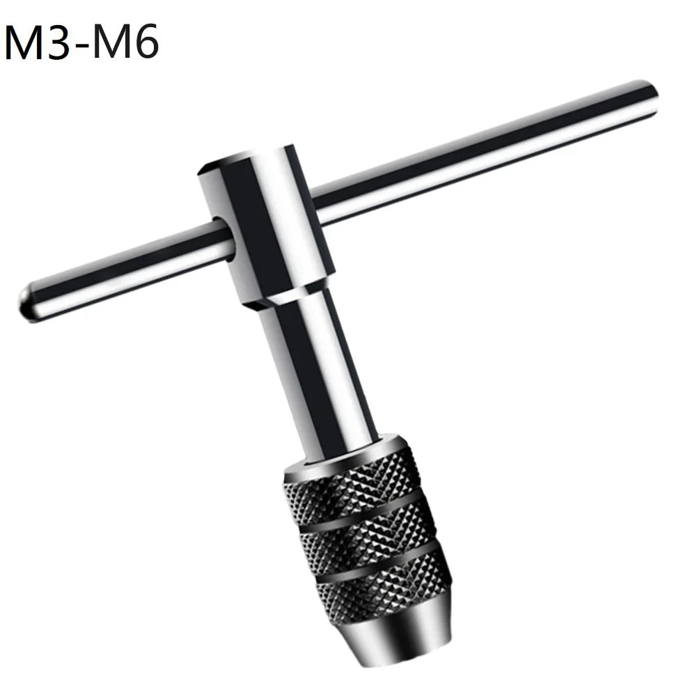 Portable T Tap Wrench Handle Machinist Repair Drill Bit Machine Screw Thread Metric Plug Reamer Manual Hand Tool M3-6 M5-8 M6-12 Qme M3-M6
