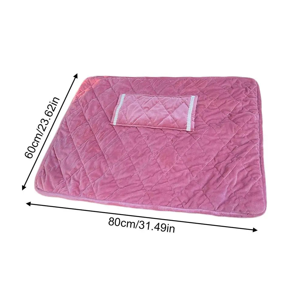 Heated Blanket Battery Operated Throw Washable USB Rechargeable Qme Peach CN