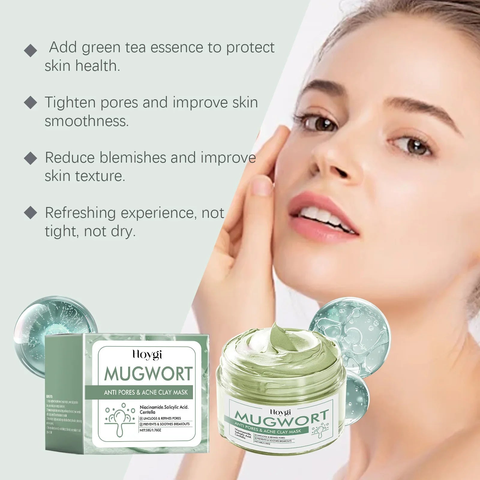Face Clean Mask Pore Shrinking Oil Control Deep Cleansing Exfoliating Acne Treatment Moisturizing Blackhead Remover Mud Mask Qme