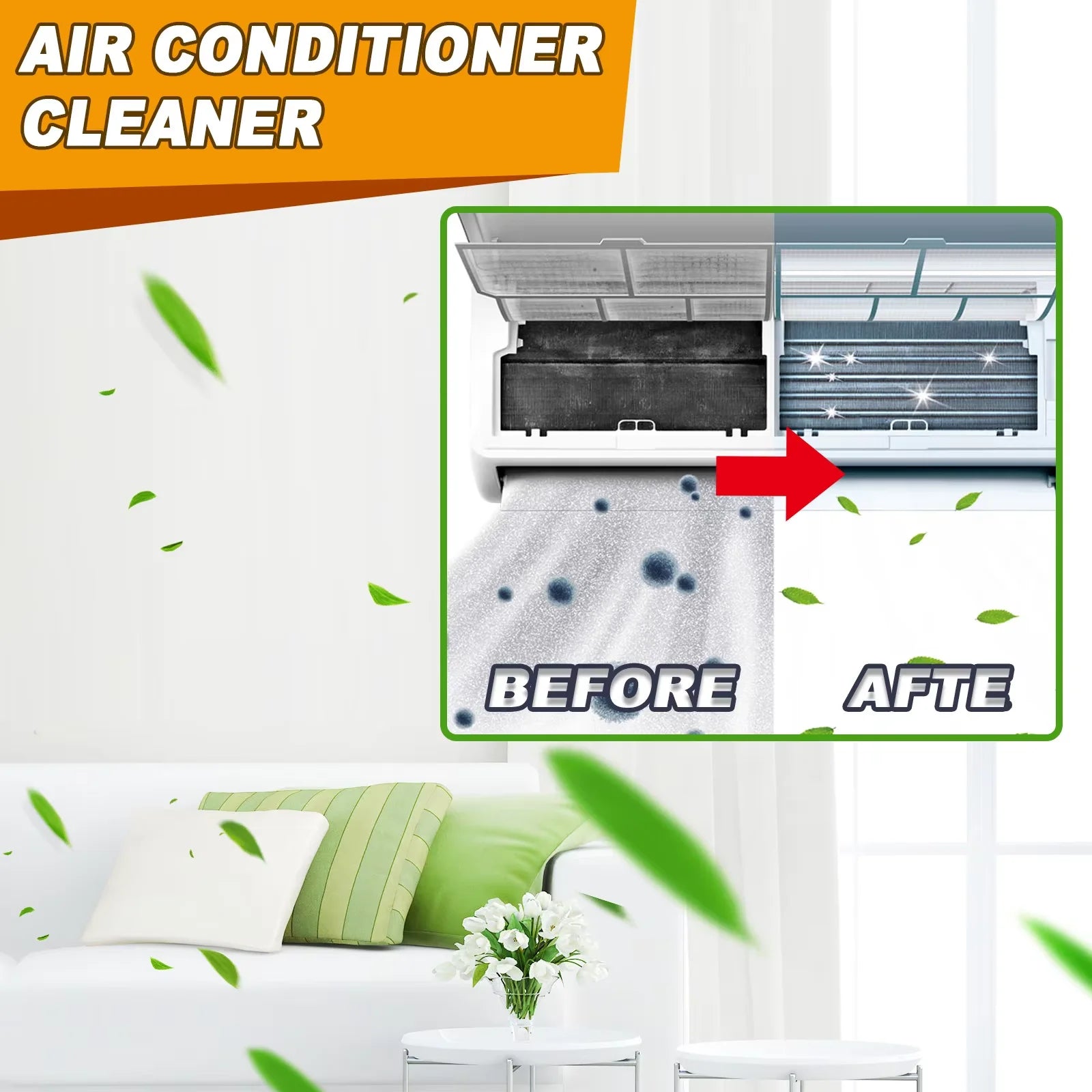 Air Conditioner Cleaner Coil Dirt Clean Washing Foam Spray Deodorizer Radiators Fan Cleaner Home Air Conditioner Cleaning Agent Qme
