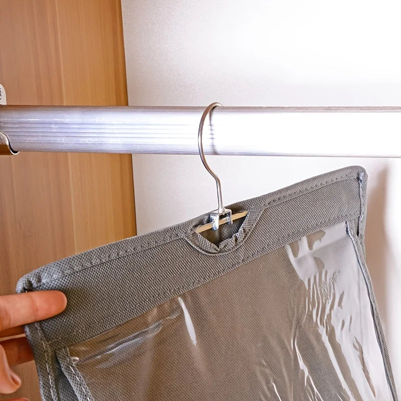1 three-dimensional double-sided bag hanging bag, handbag storage and organizing bag, hanging multi-layer perspective dust-proof Qme