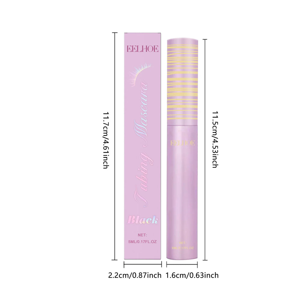 Black Lengthening Mascara Natural Volumizing Curling Eyelashes Smudge-Proof Waterproof Clump-Free Gentle Care Black Mascara 5ml Qme