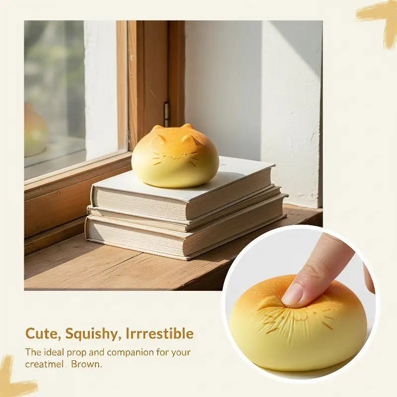 Slow Rising Cute Cat Bread Squeeze Toy Simulation Food Stress Relief Qme
