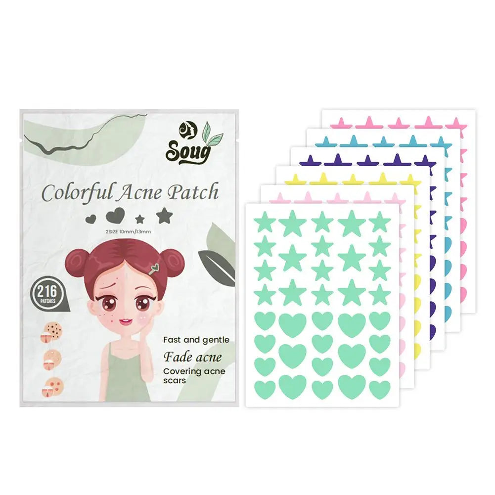 216PCS Pimple Patch Acne Colorful Invisible Acne Removal Skin Care Stickers Concealer Face Spot Beauty Makeup Tools Qme A CN