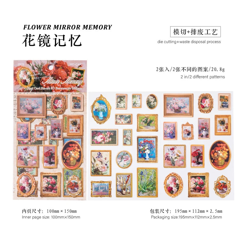 Vintage Oil Painting Museum Sticker Decor Diary Album Aesthetic Stationery Scrapbook Stickers material Student school supplies Qme B