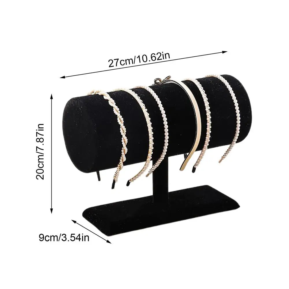 Headband Organizer Girls Velvet Non-slip Rack Hairband Fashion Holder Qme Black China Mainland