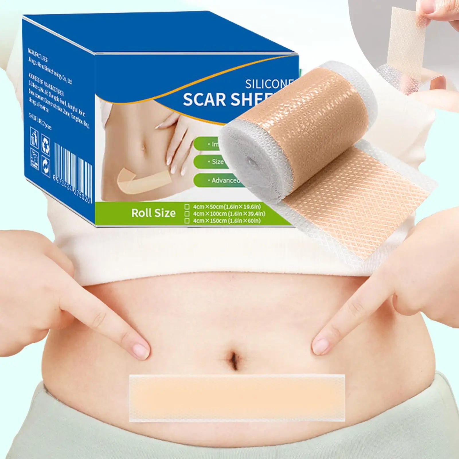1 roll Silicone Scar Sheets Reusable Breathable Strips Silicone Tape For Scars For Men Women Family Friends Home Indoor Outdoor Qme