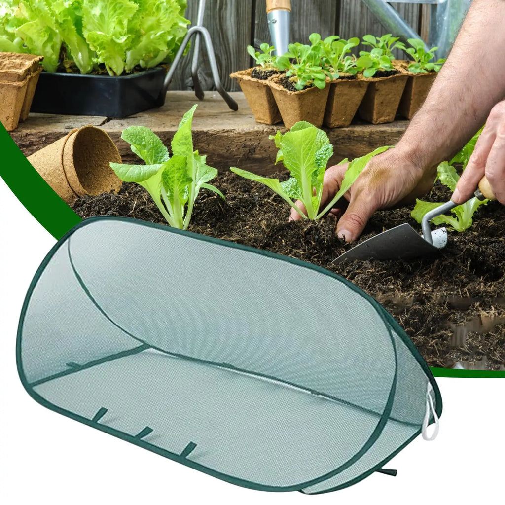 Folding Plant Protection Netting Anti-frost Pop Up Mesh Plant Cage Breathable Insect-proof Plant Shade Cover Flower Beds Qme