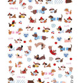 Lovely Sausage Dog Nail Art Stickers Gifts Self Adhesive Cartoon Qme ONESIZE