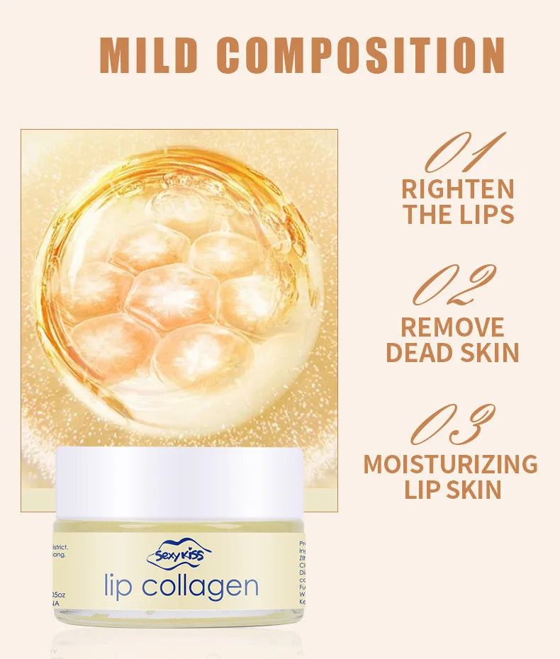 Hyaluronic Acid Collagen Sleep Lip Mask 20g Deep Hydration Lasting Moisturizing Exfoliation Day And Night Can Be Given As A Gift Qme