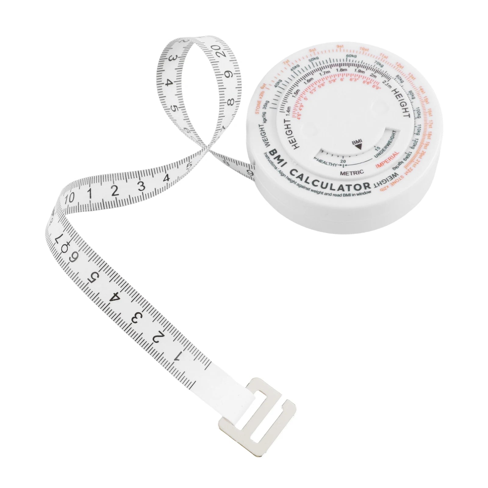 1 PC150cm BMI Body Mass Index Retractable Tape Calculator Diet Tape Measures Tools Multi-Functional BMI Tape Measure Qme