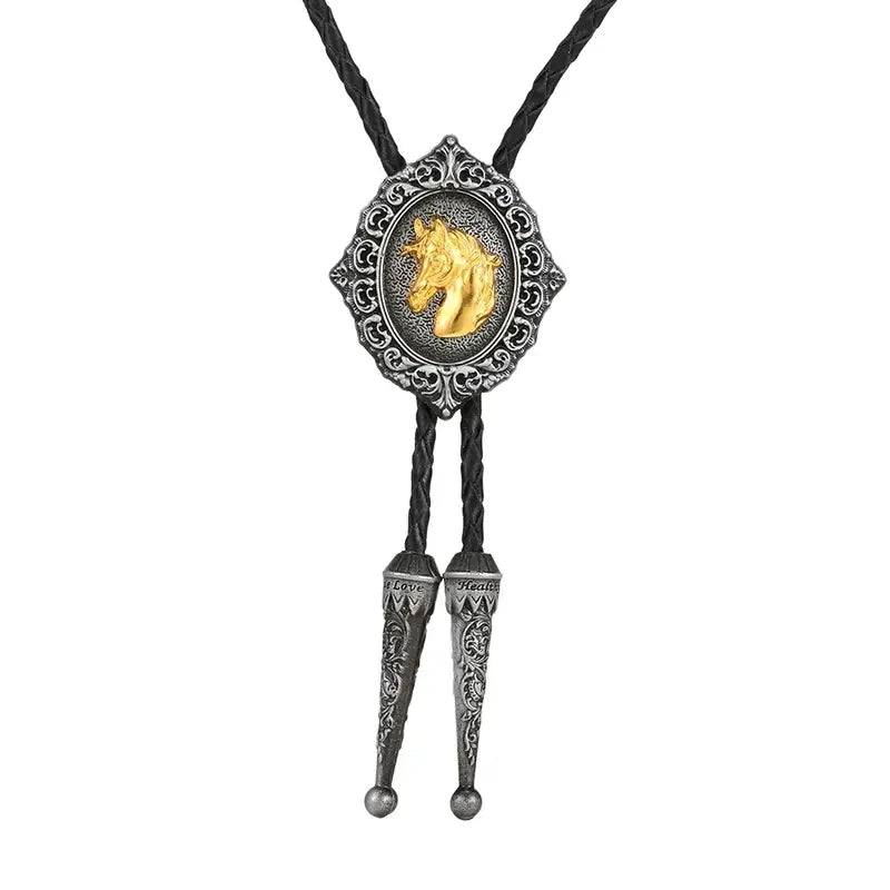 Tang Grass Pattern Animal Tie Bolo Tie Qme C