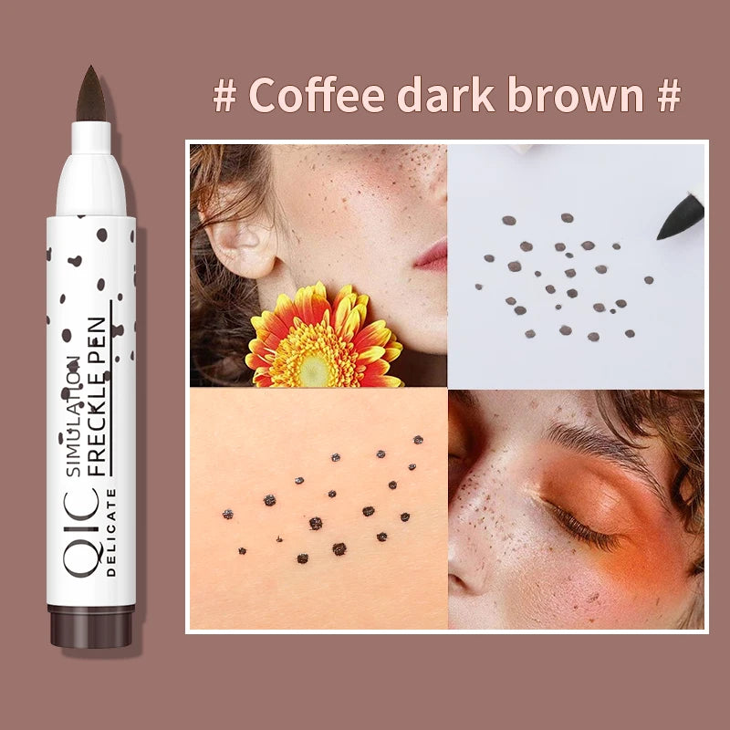 Face Fake Freckles Pen Natural Waterproof Concealer for Long Lasting Look Dot Spot Pen Makep Tool Cosmetic Qme Q705-2