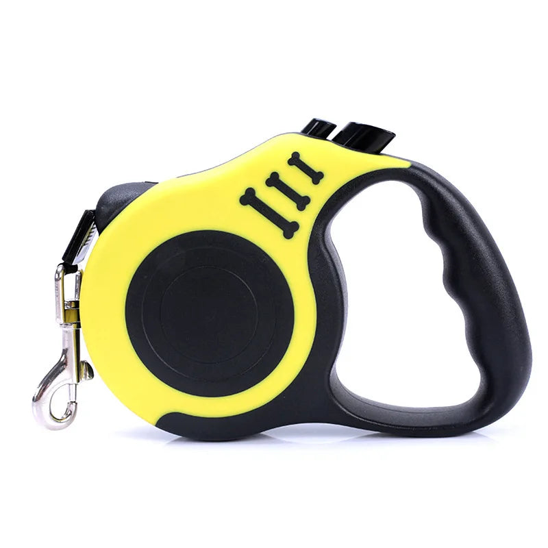 B 3m 5m Dog Leash Strong Nylon Puppy Lead For Small Medium Large Dogs Cats Automatic Retractable Durable Yorkshire Pet Supplies Qme yellow 5M