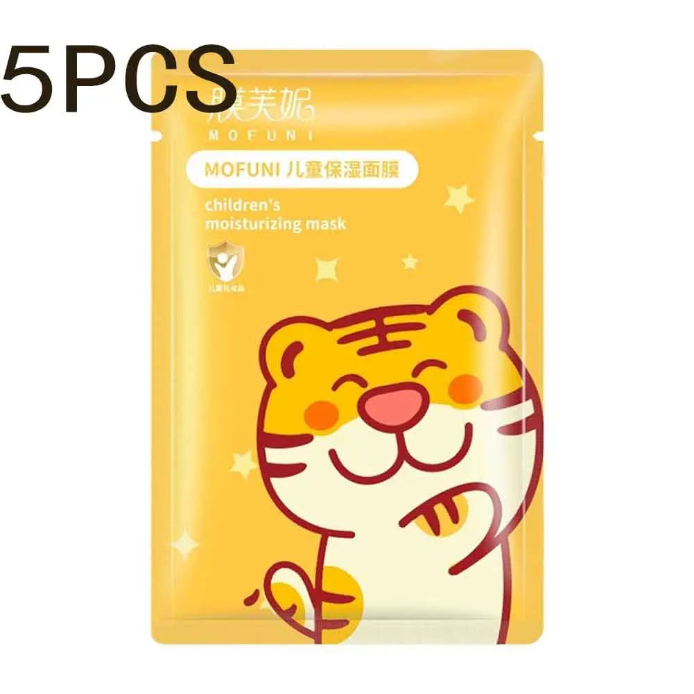 5PCS Children's Fruit Cartoon Mask Hydrating Moisturizing Gentle Nourishing Cartoon Animal Face Mask Stickers For Kids Qme A CN
