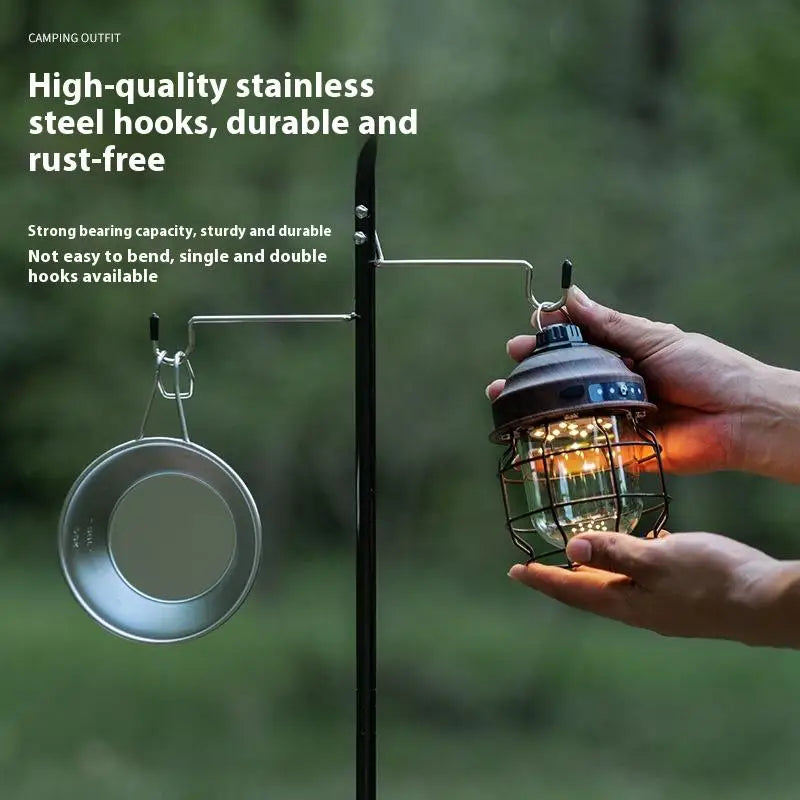 Portable Lighting Brackets Outdoor Camping Lantern Stand Tabletop Qme