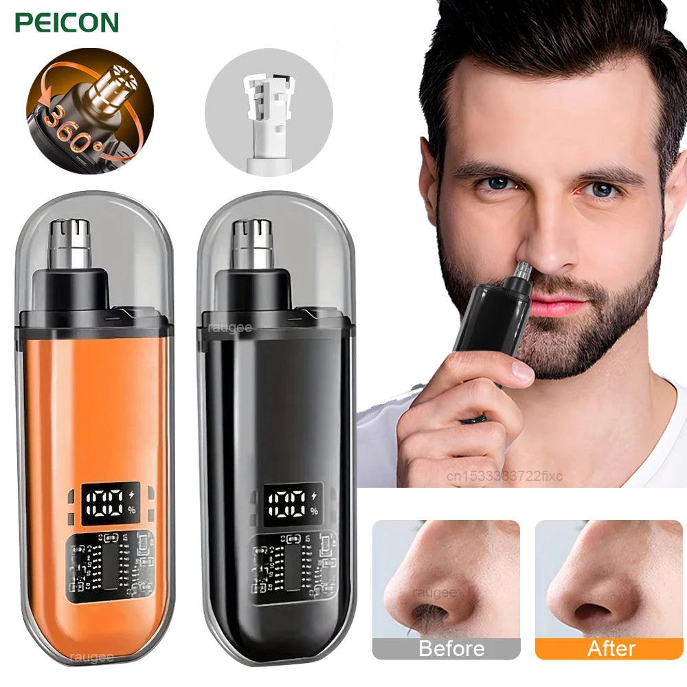 Nose Hair Trimmer Clipper for Men USB Rechargeable Professional Painless Portable Electric Eyebrow Ear Nose Hair Clipper Machine Qme