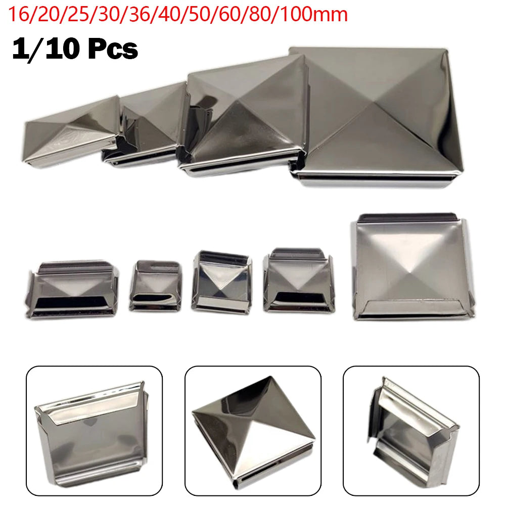 Square Closure Cap Post Cap 1/10pcs 16/20/25/30/36mm Practical Square 40/50/60/80/100mm Garden Fencing Supplies Qme