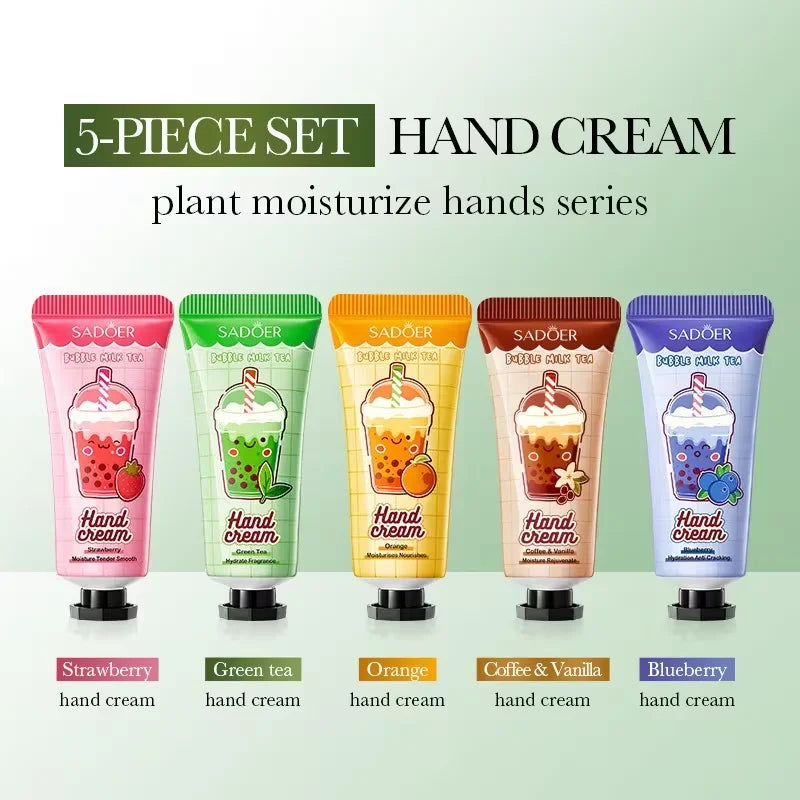 Milk Tea Fruit Fragrance Hand Cream Moisturizing Nourishing Anti-dry Qme