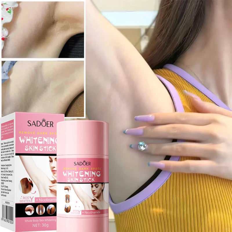 Niacinamide Whitening Cream Stick Remove Dark Spots Bleaching Private Parts Underarm Brighten Butt Knee Inner Thigh Body Care Qme
