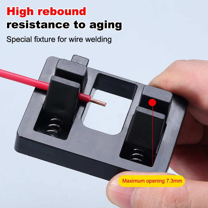 Electric Wire Soldering Fixture Strong Hold Anti-slip Dual Clamps Qme