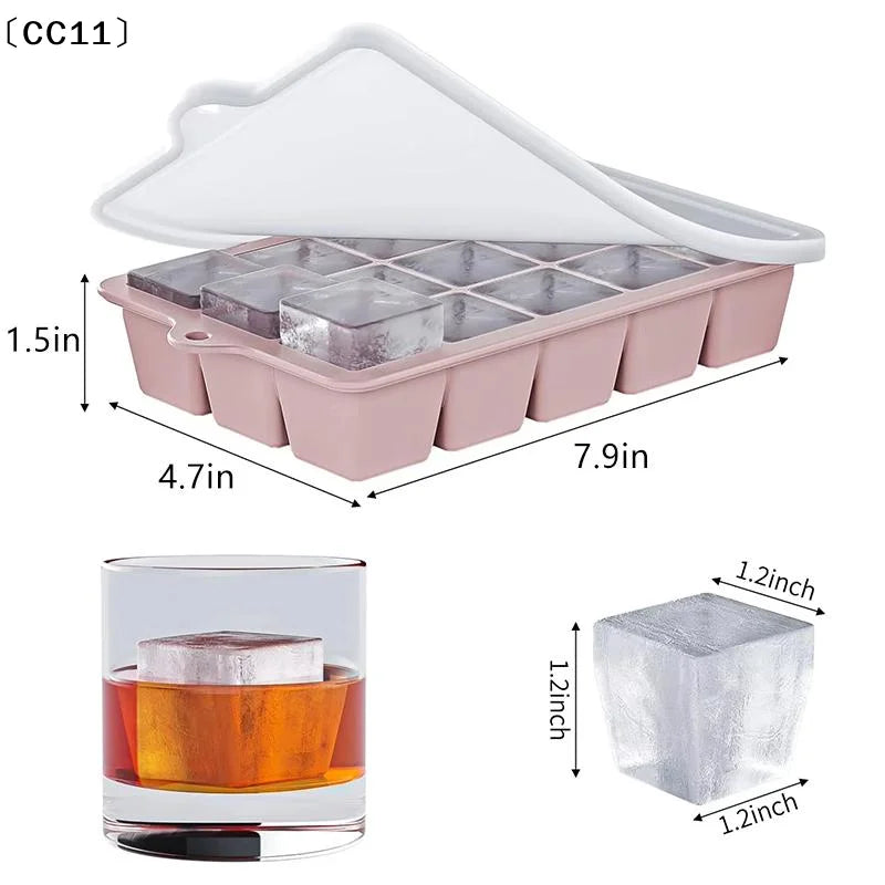 15Grid Food-grade Silicone Large Tray Mold Stackable Extra-large Lce Qme