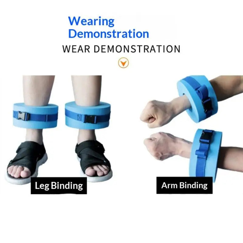 EVA Foam Swimming Float Ring Water Aerobics Aquatic Cuffs Ankle Arm Qme