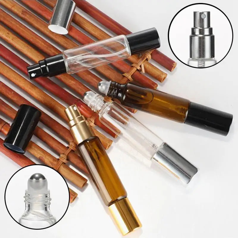 Double-headed Perfume Glass Bottle Rolling Mist Spray Aluminum Nozzle Qme