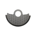 Wave Pattern NH35 Automatic Hammer Rotor Metal Patch Fits 4R35 4R36 NH35 NH36 Movement SKX007 Watch Movt Retrofit Parts Qme black
