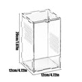 Jumping Spider Enclosure Clear Terrarium Box Magnetic Door Acrylic Qme Clear CN