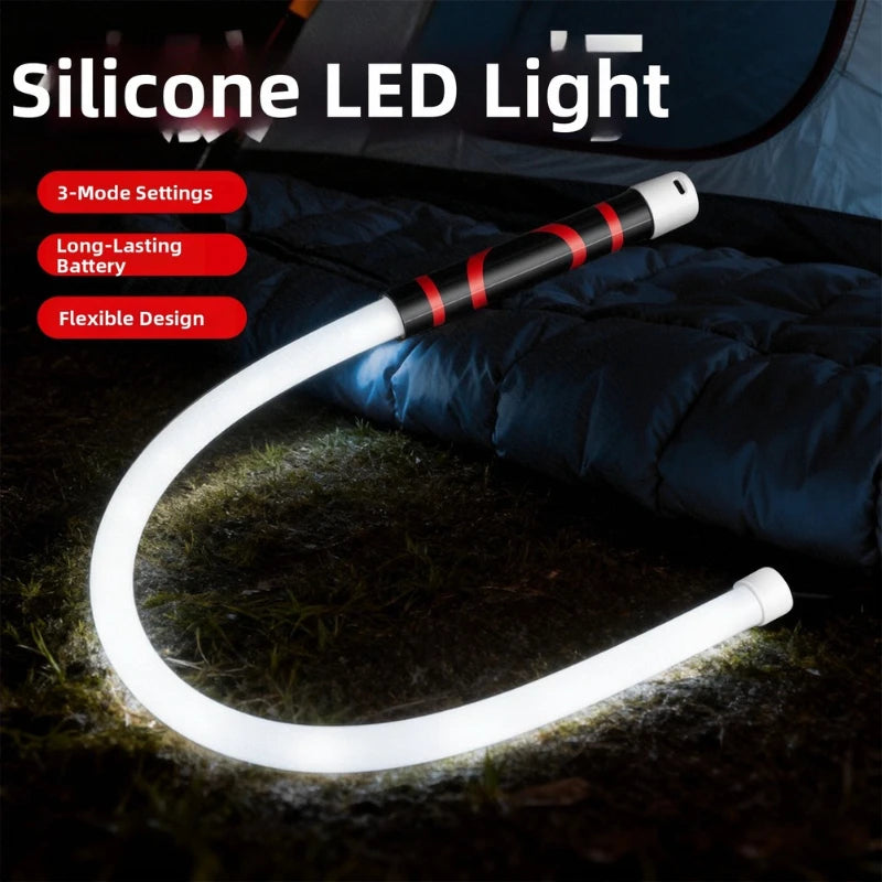 Portable Flexible LED Work Light Bendable Flashlight Outdoor Qme