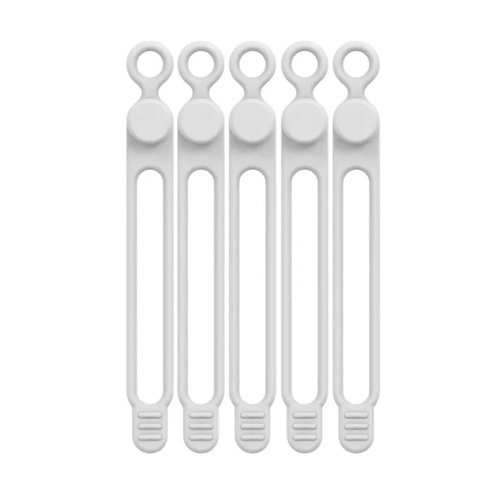 25pcs Silicone Cable Tie, Cable Organizer, Cable Straps, Reusable Cord Tie, Travel Cable Organizer, Cute Elastic Tie, Wire Tie Qme