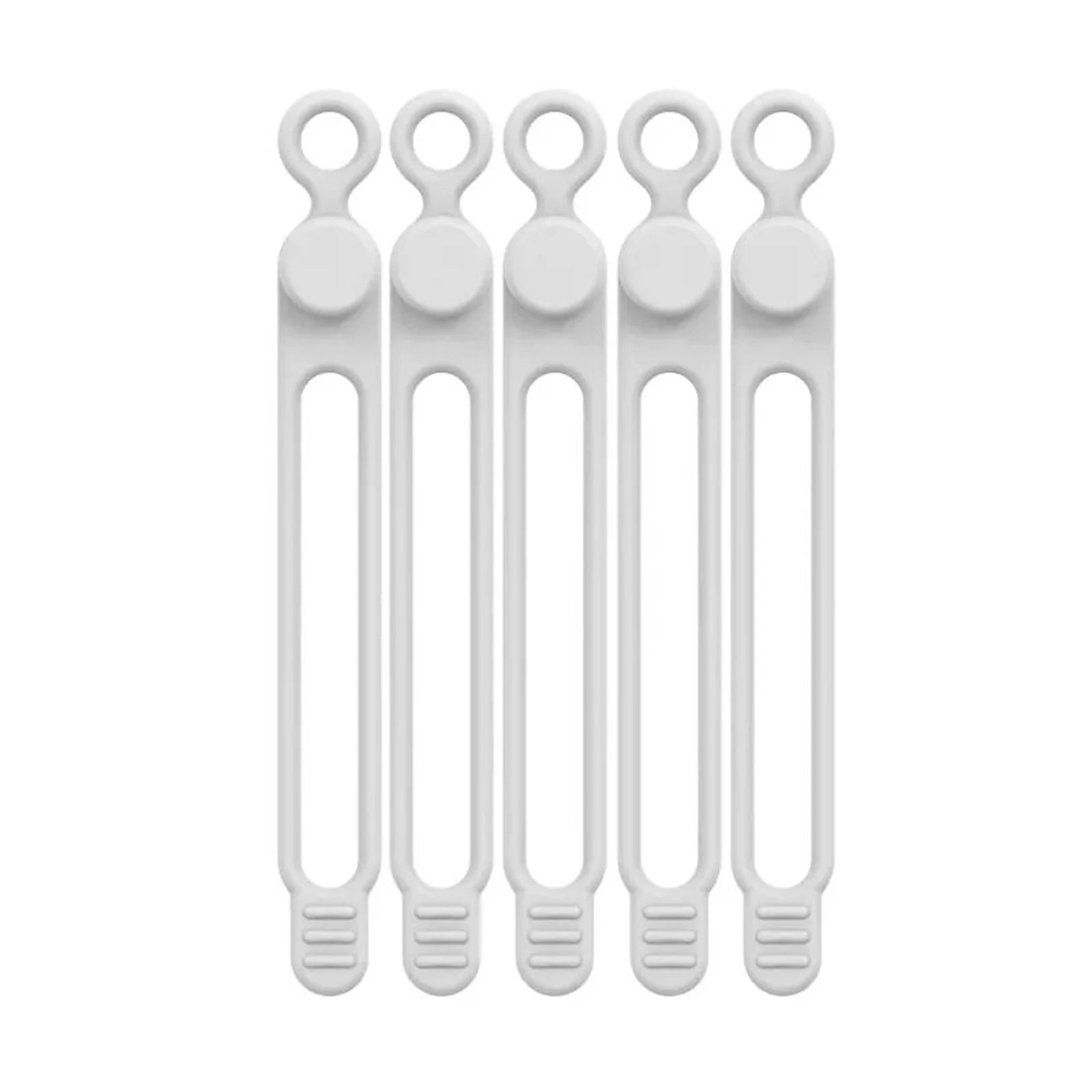 25pcs Silicone Cable Tie, Cable Organizer, Cable Straps, Reusable Cord Tie, Travel Cable Organizer, Cute Elastic Tie, Wire Tie Qme