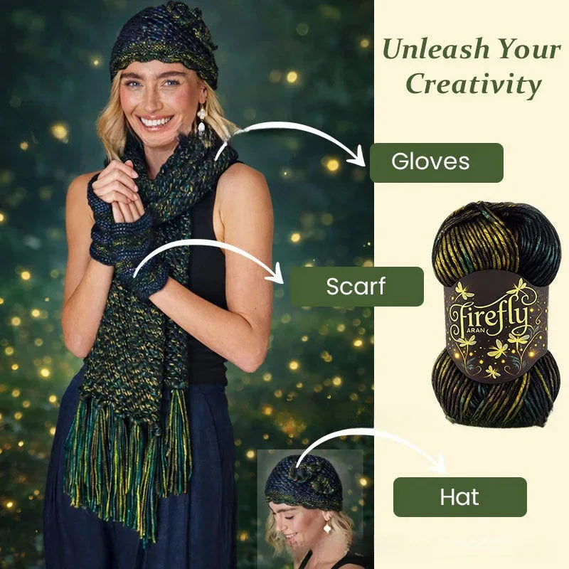 Firefly Iridescent Shimmer Yarn Handmade-friendly Perfect Holiday Qme