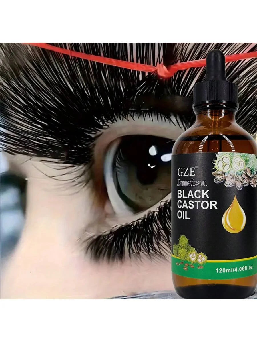 GZE Jamaican Black Castor Oil - Cold Pressed Hair Moisturizing for Hair, Lash & Eyelash Strength, Shine & Scalp Care Qme