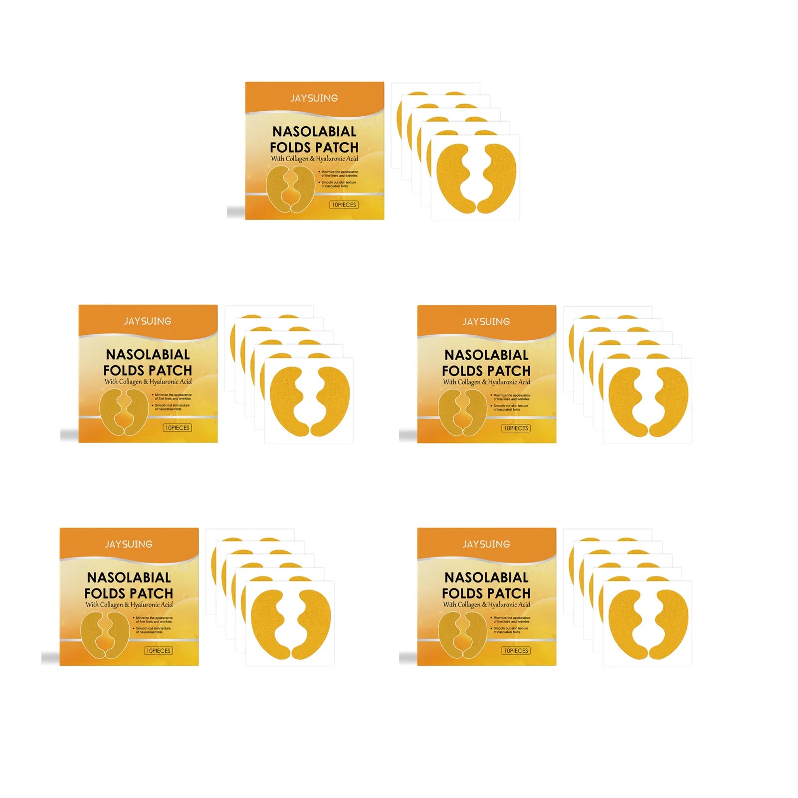 Nasolabial Fold Patch Face Lifting Sticker Fade Fine Lines Moisturizing Anti-Wrinkle Hydrating Daily Use Skincare Essential Qme 50Pcs