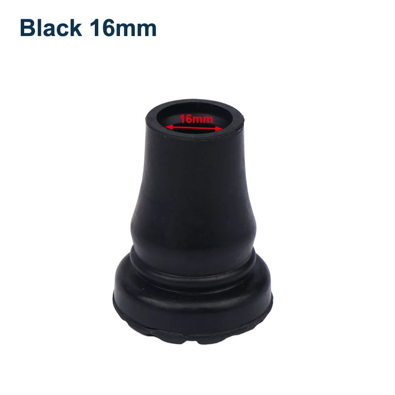 Crutch Ferrules Replacement Rubber Tips Canes Walking Sticks Mobility Qme 16mm Black