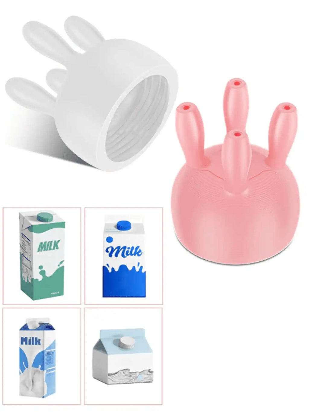 Cow Shaped Milk Box Cover Suitable 1 062-inch Bottle Mouth PLA Hard Qme