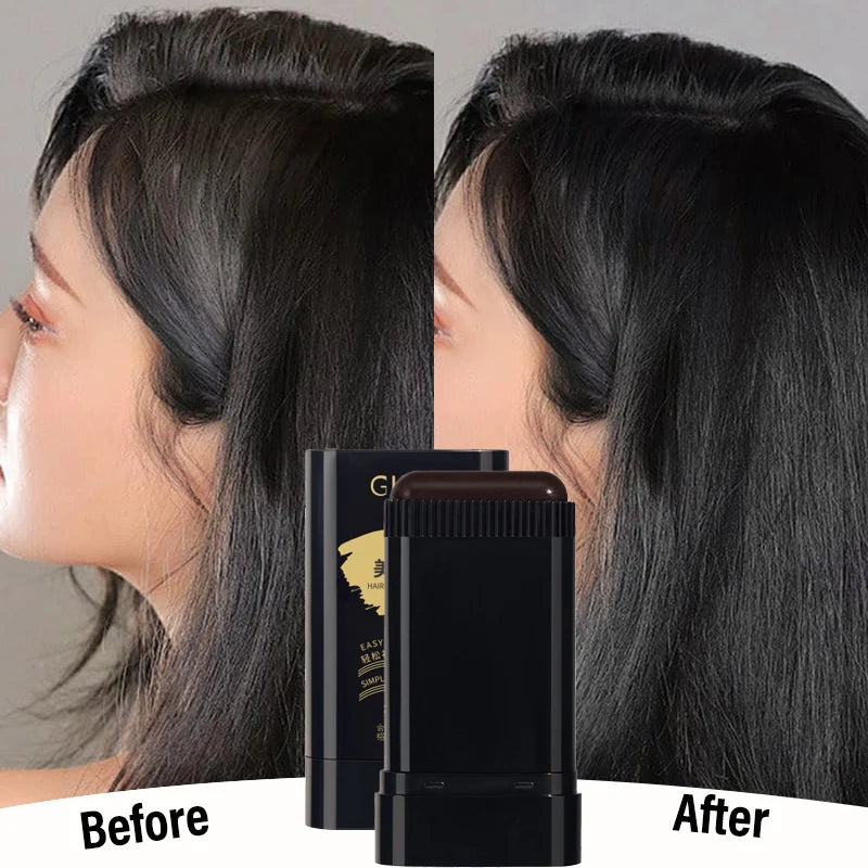 Temporary Hair Color Stick with Comb Natural Gray Coverage Black Brown Hair Root Touch Up Stick Portable Hair Color Non Greasy Qme