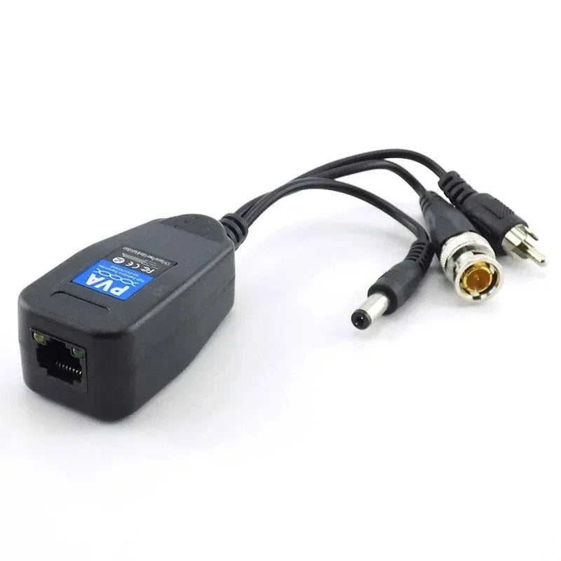2PCS Coaxial HD Twisted Pair Transceiver 300M 1080P Video Power 3-in-1 for Security Camera CCTV System Qme