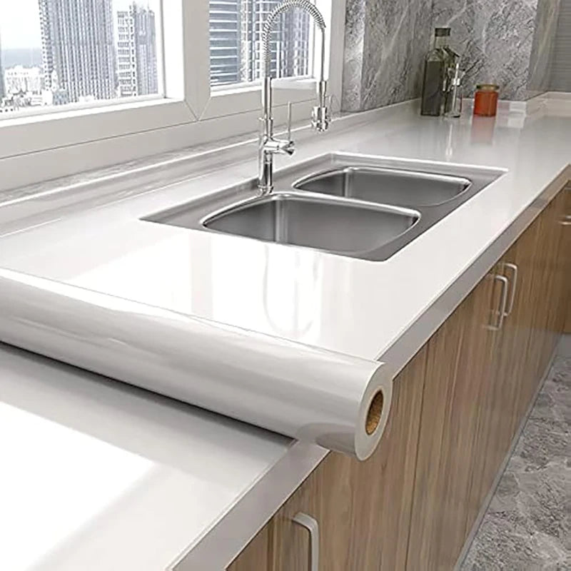 55CM Waterproof Oil proof Moisture proof Wallpaper PVC Self adhesive Marble Pattern Stickers for Cabinet Countertop Renovation Qme E 55cmX10m
