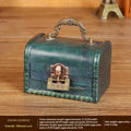 Retro Wooden Storage Box With Lock Retro Treasure Jewelry Necklace Postcard And Small Objects Storage Case Trinket Chest Qme B