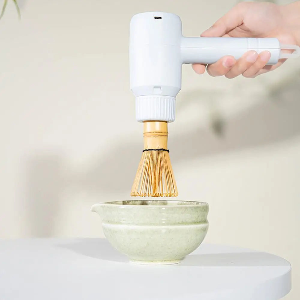 Electric Matcha Whisk Device Rechargeable Quickly Whisking Matcha Blender for Home Beverage Shop DIY Tea-Making Blender Tool Qme