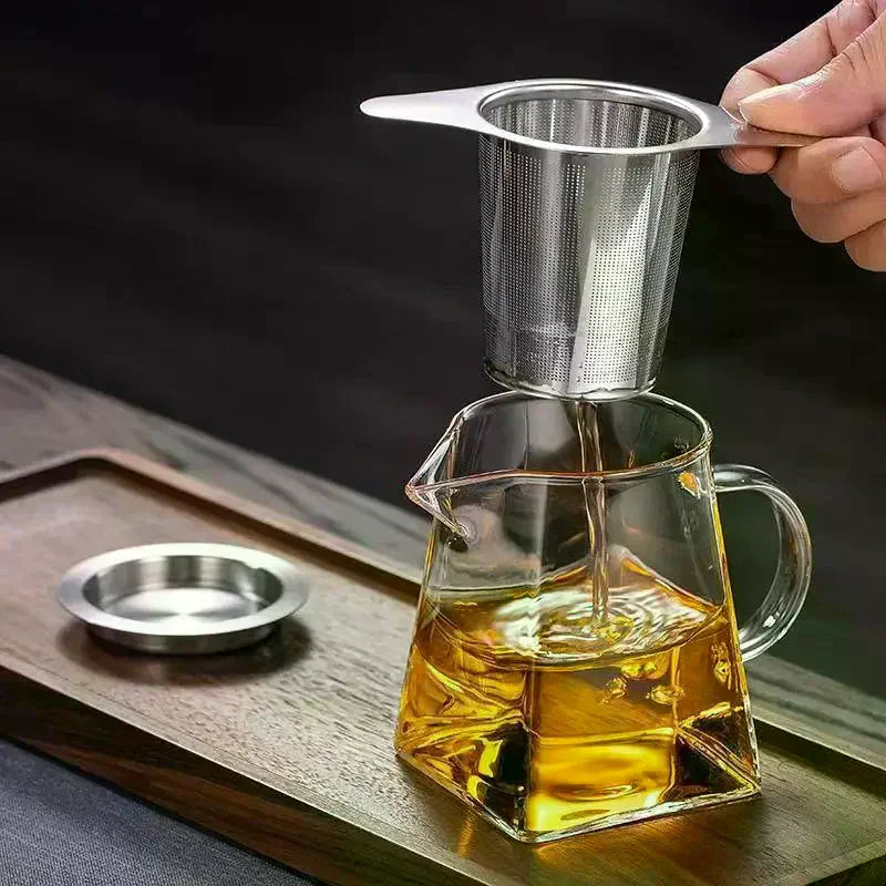 Loose Leaf Tea Infuser Stainless Steel Single/Double Handle With Lid Fine Mesh Leak Proof Hanging Coffee Filter Strainer Qme