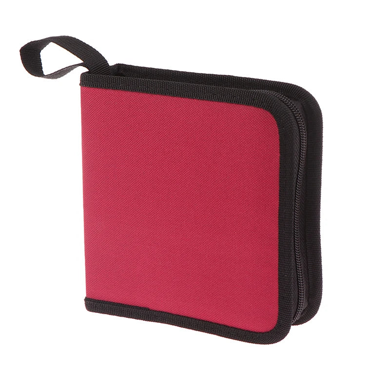 40Tablets CD DVD Discs Oxford Handbags Storage Case Organizer Booklet Qme Red